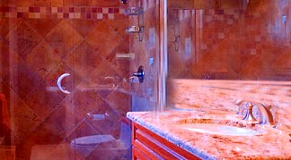 Hotel bathroom shower 