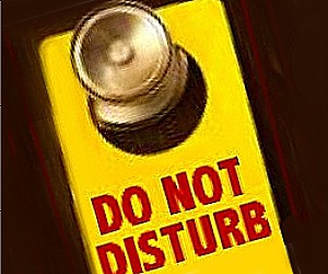 Do not disturb sign