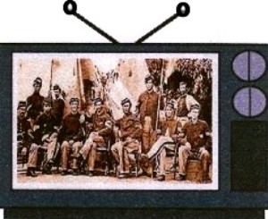 TV set with Civil War image