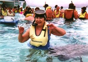 Swimming with manta rays, Grand Cayman