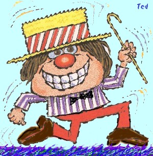 Cartoon of pitchman