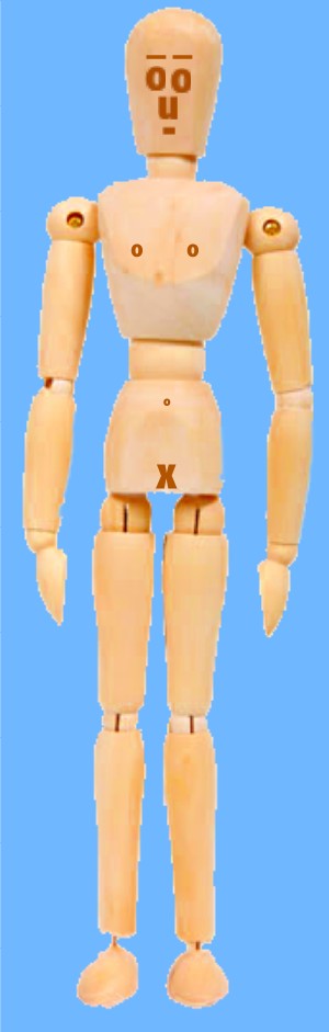 Wooden human figure